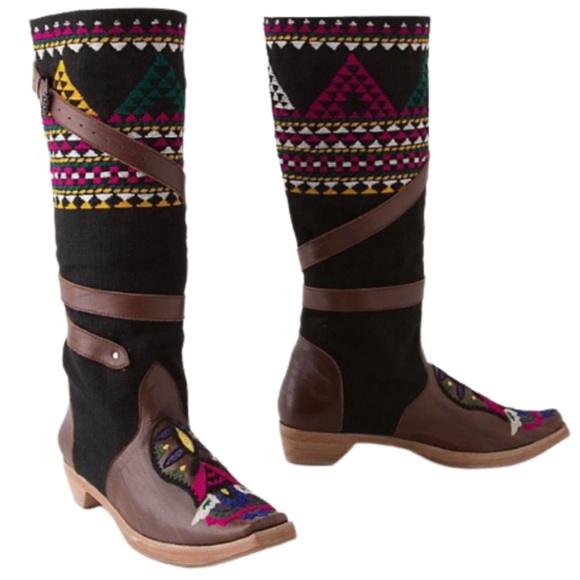 Anthropologie Shoes - ANTHROPOLOGIE | Meher Kakalia Wrap Tapestry Boots